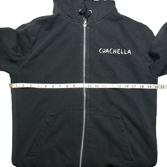 H&M x Coachella | Women | Black Cozy Casual Music Festival Hoodie | Size Small - Picture 5 of 12